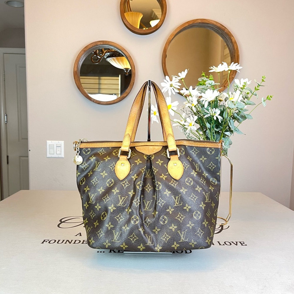 Louis Vuitton Monogram Canvas Palermo PM Totes Shoulder Bag